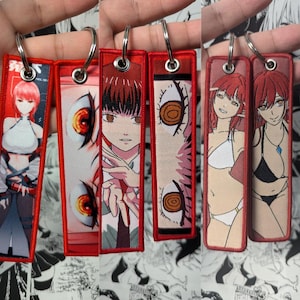 Anime Manga Woven Embroidered Jet Tag Keychain
