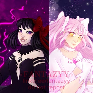 Godoka and Homucifer Print, Sis Puella Madoka Magica
