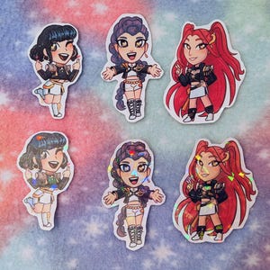HUNTRIX Demon Hunters KPDH Stickers - Holo and Non Holo