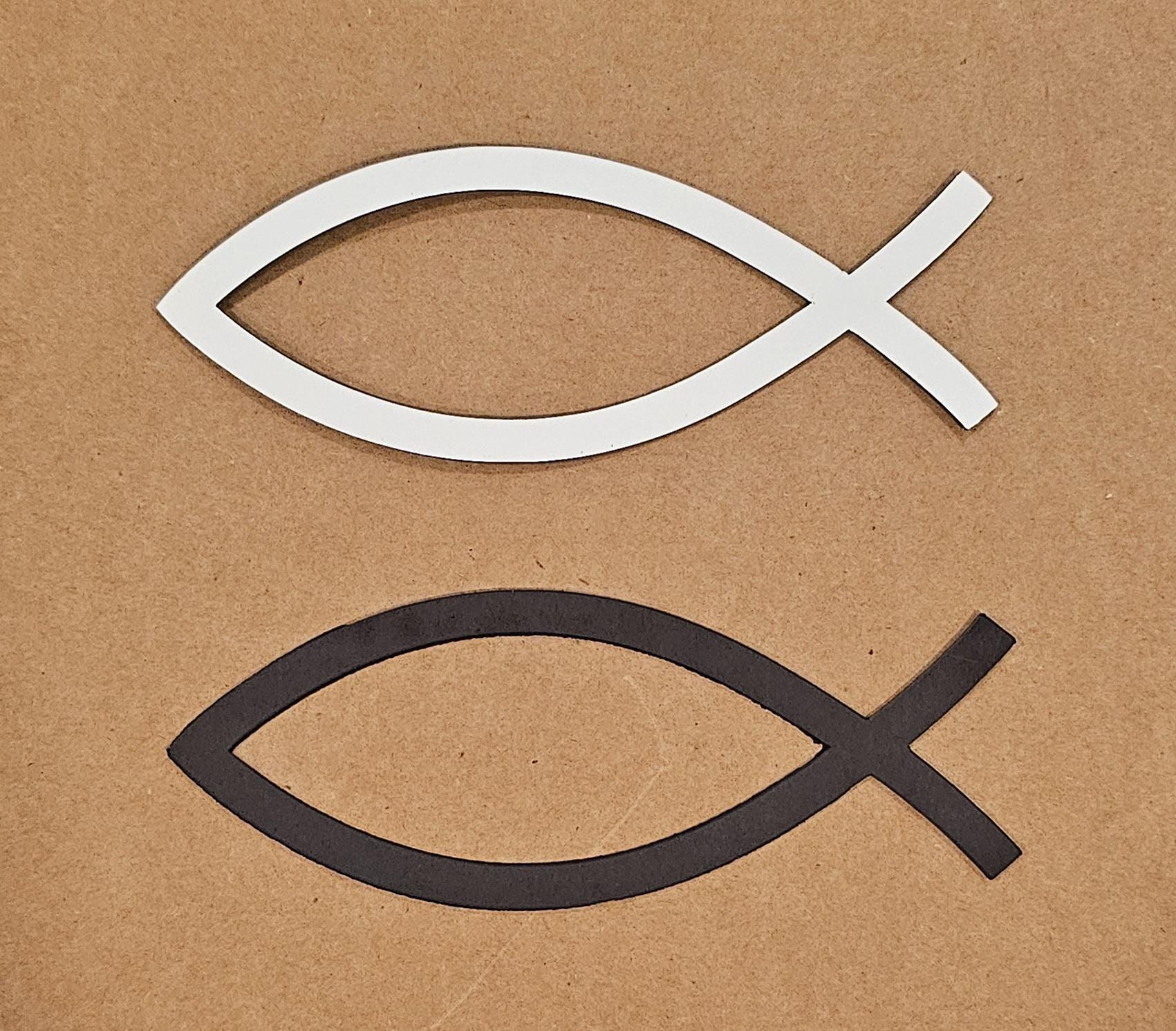 thumbnail interactive-video image 1 of Jesus Fish Ichthys Faith Vinyl Decal Sticker – Empire Design – Made In Ohio 1 of 2