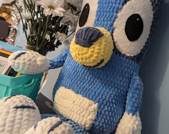 Large Bluey Hand Crocheted Plushie