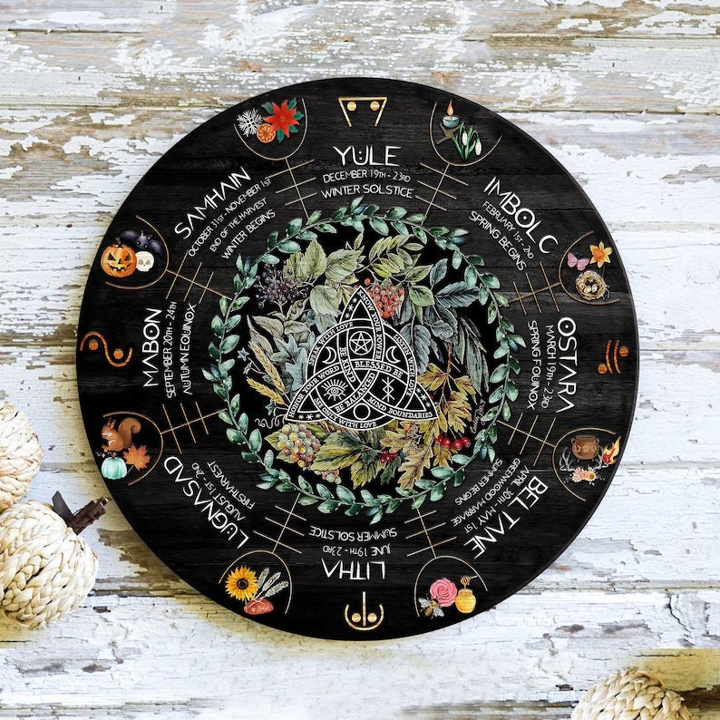 Wheel of the Year 2024 Pagan Calendar Witchcraft Wicca Etsy Australia