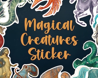 Pegatinas de criaturas fantásticas: Arte de diario de brujas (Descarga digital)