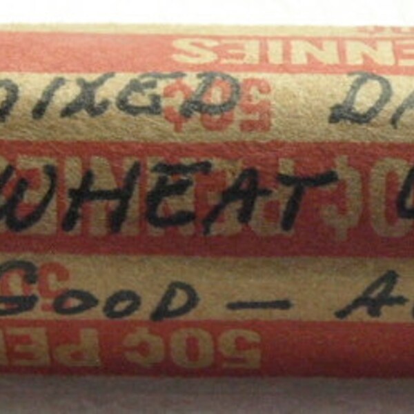 Lincoln Wheat Cent Rolls 1909-1958 50 Coins US Coins Penny