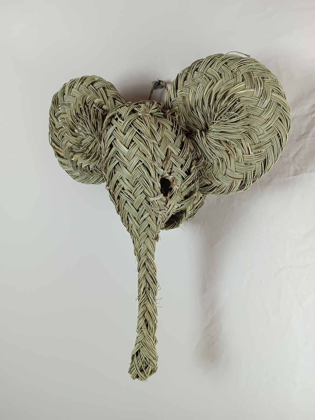 Elephant Straw Trophyhead in Palm Leaveshandmade Straw Etsy