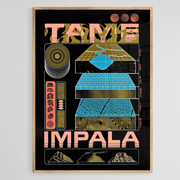 Tame Impala Poster, Rock Music Poster, Music Poster, Digital Poster, Home Decor, Wall Decor, Famous Wall Art, Vintage Poster, Tame Impala