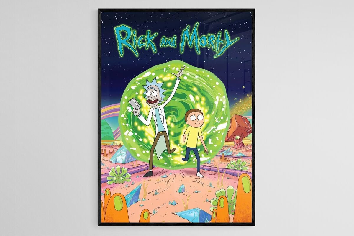 Rick and Morty Breaking Bad - High Quality Premium Poster Print