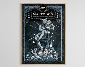 Mastodon Poster, Prog-Metal Music Poster, Digital Poster, Wall Decor, Home Decor, Mastodon Digital Print, Download Poster, Fan art Poster