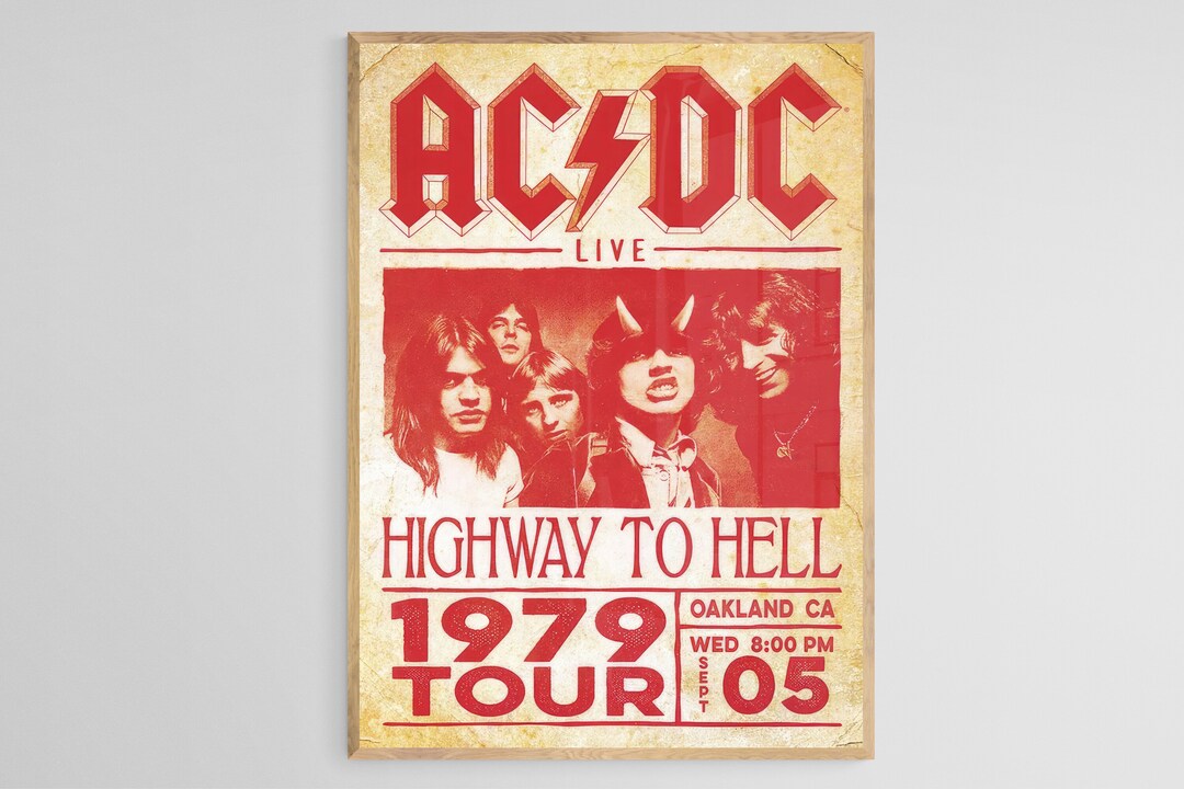 AC/DC Poster Print, Music Wall Art, Music Poster, Hardrock Music Poster ...