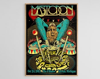 Mastodon Poster, Prog-Metal Music Poster, Digital Poster, Wall Decor, Home Decor, Mastodon Digital Print, Download Poster, Fan art Poster