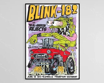 Blink-182 Poster, Blink-182 Print, Blink-182 Decor, Music Poster, Blink-182 Music Art, Digital Print, Download Poster, Home Decor, Blink-182