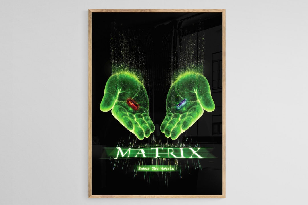 Matrix Wall Art, Matrix Poster Print, Matrix Art, Movie Poster, Digital