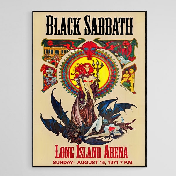 Black Sabbath, Black Sabbath Print, Black Sabbath Art, Decoración de pared, Cartel de Black Sabbath, Impresión digital, Cartel musical, Cartel vintage, Arte,