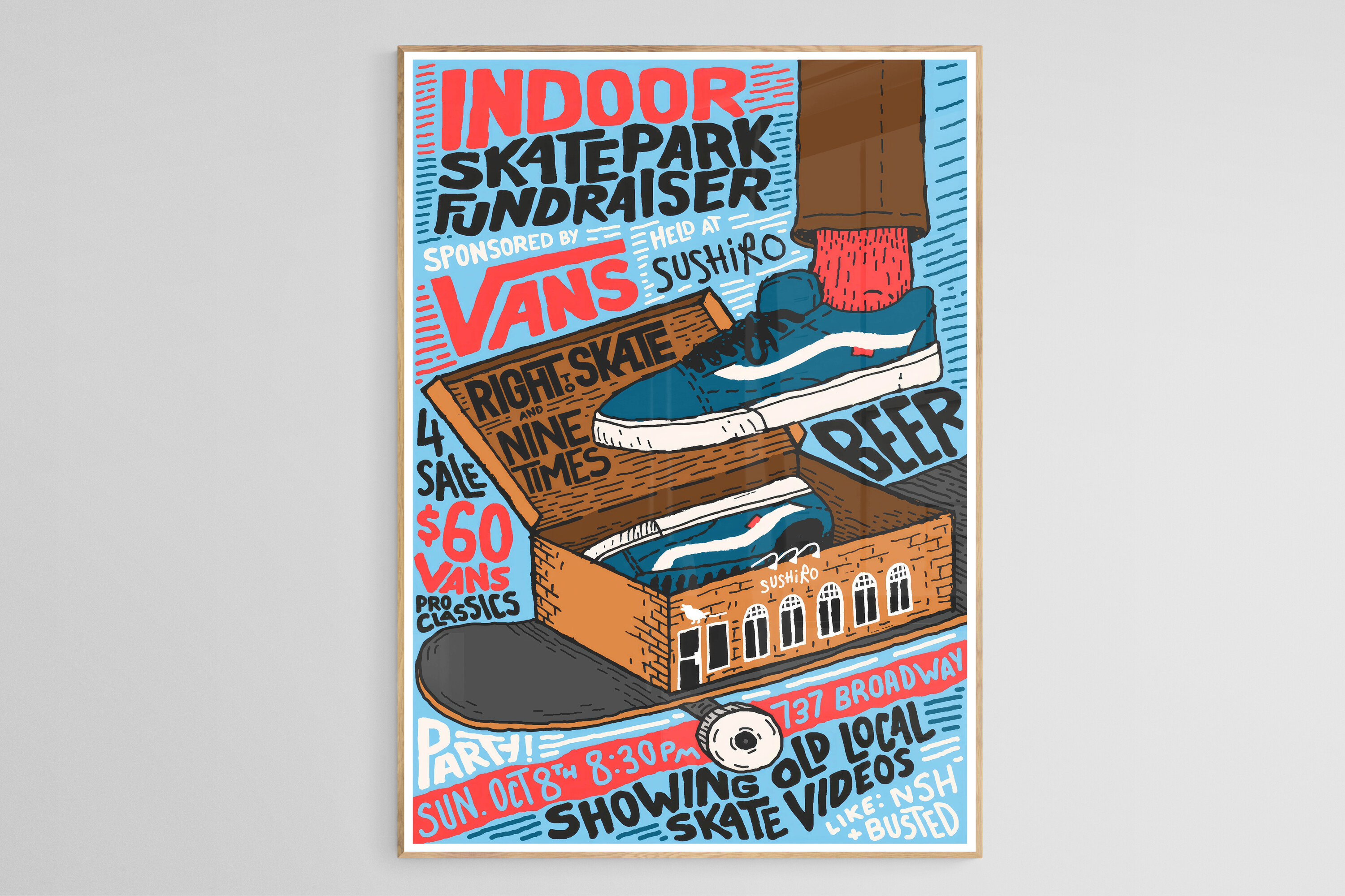 Vintage vans clearance poster