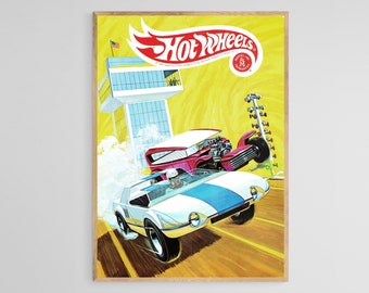 Hot Wheels Poster, Hot Wheels Art, Hot Wheels Vintage Print, Digital Poster, Download Print, Hot Wheels Fans, Famous Poster, Wall Decor,