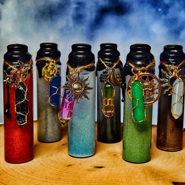 Charged Moon Water Vials and Crystal