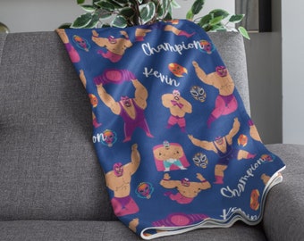 Personalisierte Wrestling Decke, Benutzerdefinierte Name Decke, Decke Geschenk, Wrestling Fan Geschenk, Winter Warm Geburtstagsgeschenk, Individuelle Geschenkidee