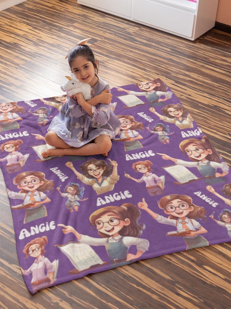 Personalized Teacher Blanket, Custom Professor Blanket, Customized