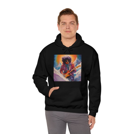 Jimi Jam Snow Jamming Hooded Sweatshirt Retro Jimi Hoodie Jimi Hendrix Concert Hoodie Jimi Hendrix Guitarist Fans Gifts Etsy