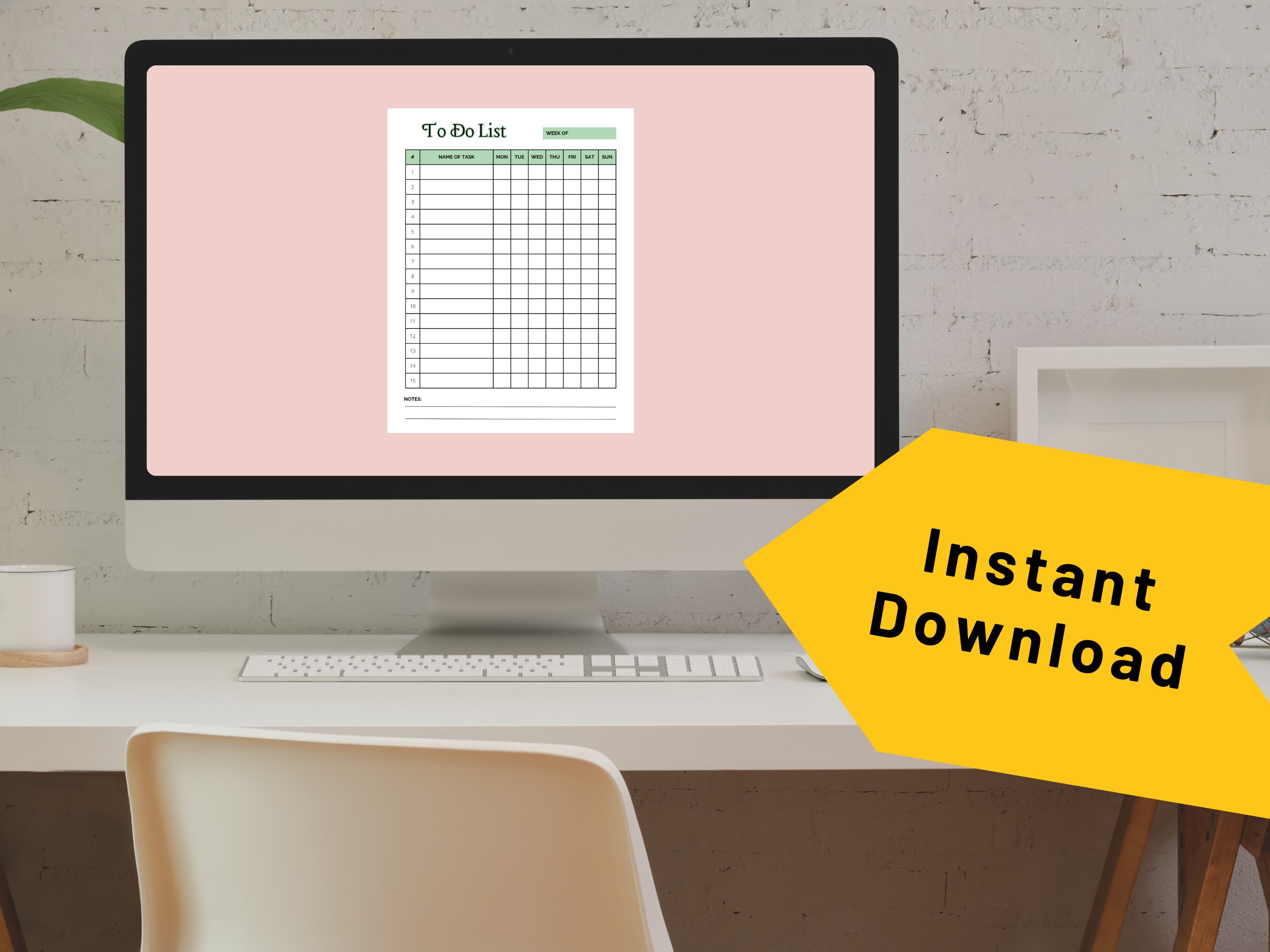 To Do List Printable, Simple Tasks List Template, Productivity Planner ...