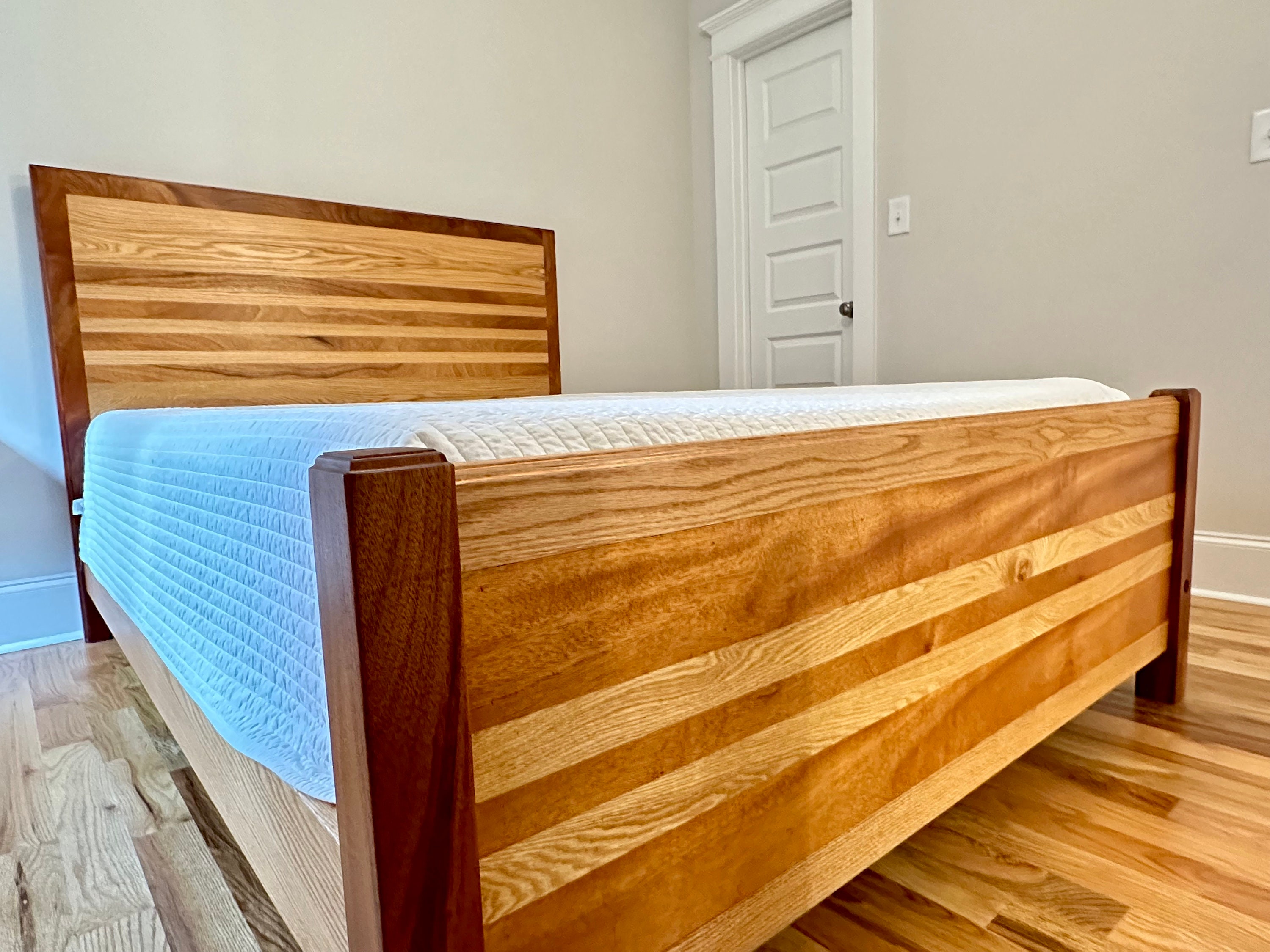 Solid Wood Bed Oak Bed Mahogany Bed Handmade Bed Custom Bed The Heartwood Design. Etsy