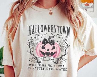 Comfort Colors Halloween T-shirt, Halloweentown Ghost Pumpkin Tee