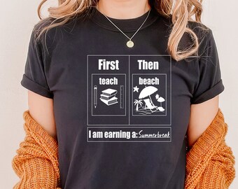 Funny Teacher Summer Vacation Shirt, Beach Break Tee