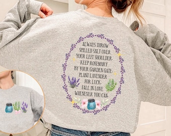 Practical Magic Sweatshirt, Salt Rosemary Lavender Love, Witchy Trendy Shirt
