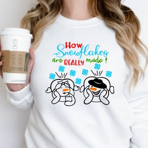 How Snowflakes Are Really Made, funny christmas sweatshirt, Funny Snowman Sweater, Snowflake Sweatshirt, Christmas Sweatshirt, Women Holiday