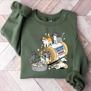 Antidepressant Cat Sweatshirt, Cat Mom Sweater, Funny Cat Shirt, Cat Lover Gift, Therapist Shirt, Cat Owner Gift, Mental Health Matter Shirt