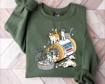 Antidepressant Cat Sweatshirt, Funny Cat Lover Gift