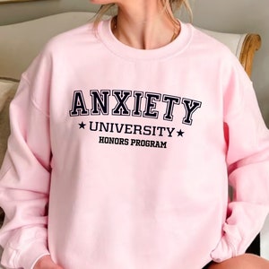 Anxiety University Sweatshirt, Mental Health, Oversized Hoodie bild 3