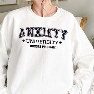 Anxiety University Sweatshirt, Mental Health, Oversized Hoodie bild 4
