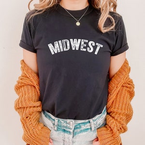 Midwest Shirt, Midwestern Crewneck, Midwest Travel Gift, Midwesterner Tee, Midwest Souvenir, Midwest Bachelorette, Trendy Varsity Shirt