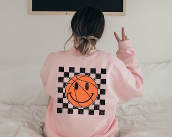 Smiley Face Basketball Shirt, Game Day T-shirt