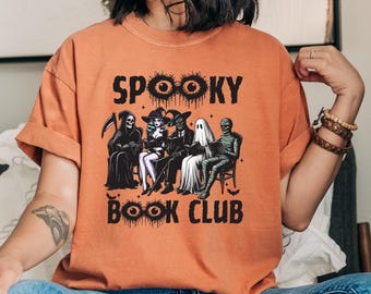 Comfort Colors Spooky Book Club Shirt – Halloween Reader Tee