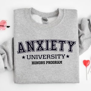 Anxiety University Sweatshirt, Mental Health, Oversized Hoodie bild 5