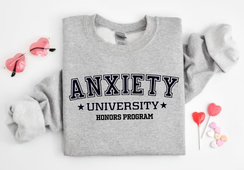 Anxiety University Sweatshirt, Mental Health, Oversized Hoodie bild 5