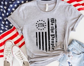 We The People American Flag Shirt, Patriotic USA Tee