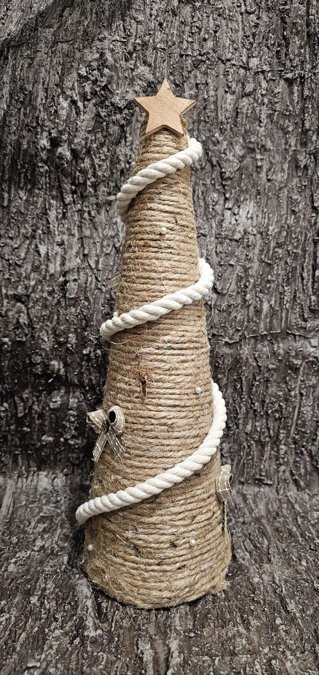 Rope Christmas Tree Table Top Decor - Etsy
