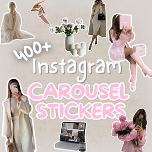 400+ Instagram Carousel-klistermärken, Instagram-klistermärken, Canva-mallar, PLR, DFY-mallar för sociala medier, återförsäljningsrättigheter, White Line-klistermärken