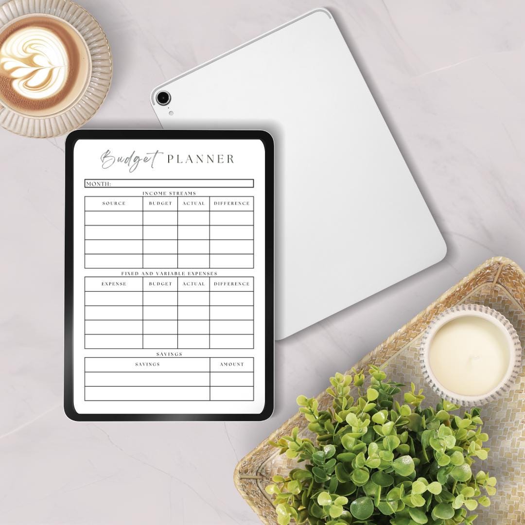 Budget Planner Printable PDF - Instant Download | Budget Tracker ...