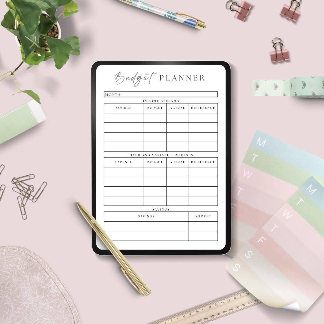Budget Planner Printable PDF - Instant Download | Budget Tracker ...
