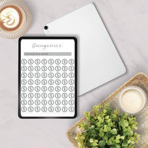 Savings Goals Printable Worksheet - Instant Download | Savings Tracker, Financial Planner, Money Goal Tracker | A4 Size PDF (LSC036)