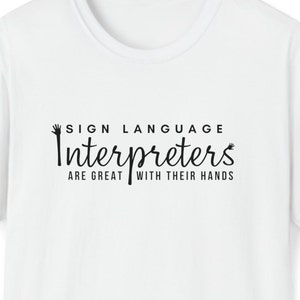 Camisa de intérprete de lenguaje de señas
