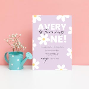 Kids Birthday Party Invitation - First Birthday Invite Template (printable & virtual)
