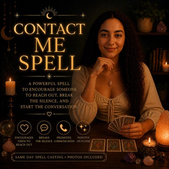Contact Me Spell Same Day | Make Them Text Call Unblock You | Photo Proof | Communication Spell Casting PDF