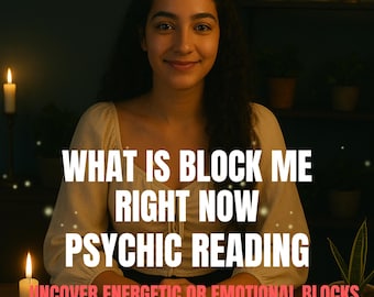 Leitura Psíquica para Bloqueios Energéticos no Mesmo Dia | O Que Está Me Bloqueando Agora? | Clareza Espiritual (PDF)