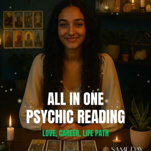 Same Day All in One General Psychic Reading | Love, Career, Life Path, Spiritual Guidance