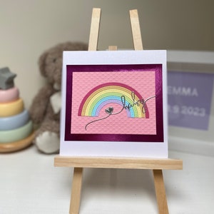 Biglietti per neonata fatti a mano, biglietti per neonati fatti a mano, biglietti per neonati arcobaleno, biglietti per neonati colorati, biglietti per neonati unici, biglietti per neonati